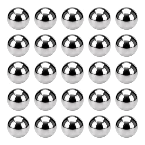 sourcing map 25Pcs 10mm Bearing Balls, 316L Stainless Steel G200 Precision Balls for Bearings Bicycles Casters Automotive Part and DIY (Mirror Polished)
