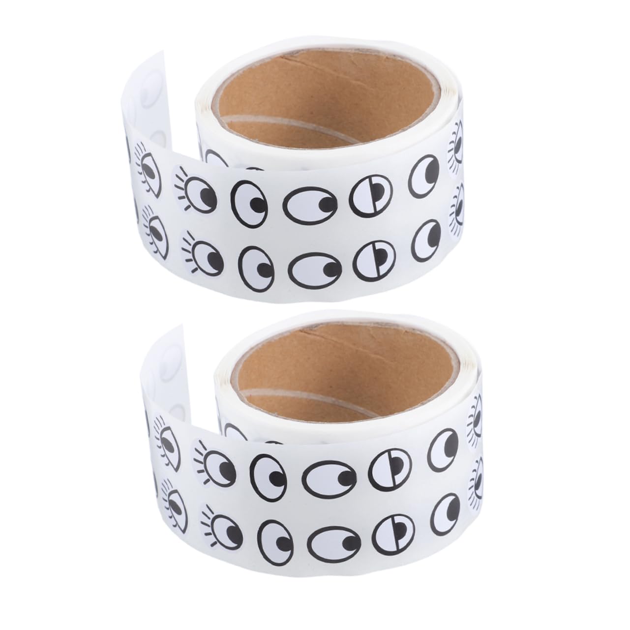 KONTONTY 2 Rolls Creative Googly Eyes Stickers Adhesive Craft Wiggle Eyes DIY Handmade Toys Decor Easy Peel for Boys and Girls