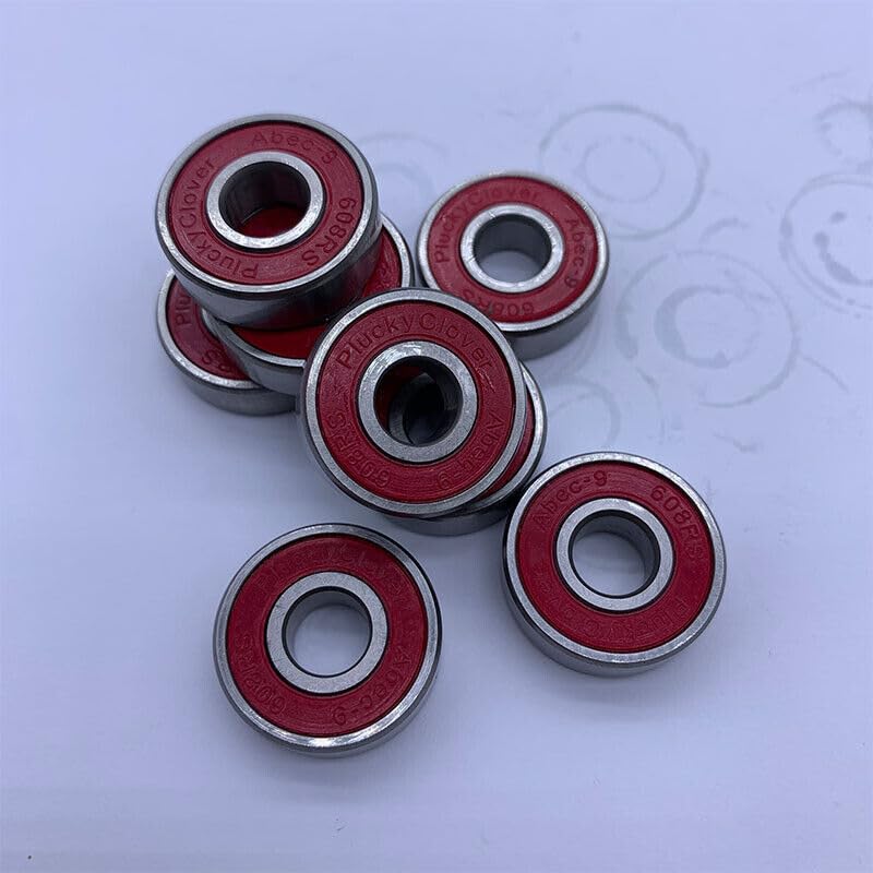 Miniatura 2 de 608-RS - Patineta de rodamientos de bolas, 8 rodamientos largos para patineta, rodamientos rígidos en miniatura blindados con doble sellado de goma,