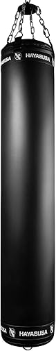 Hayabusa Muay Thai - Bolsa pesada con diseño prellenado y sistema de suspensión especializado, color negro, 100 libras