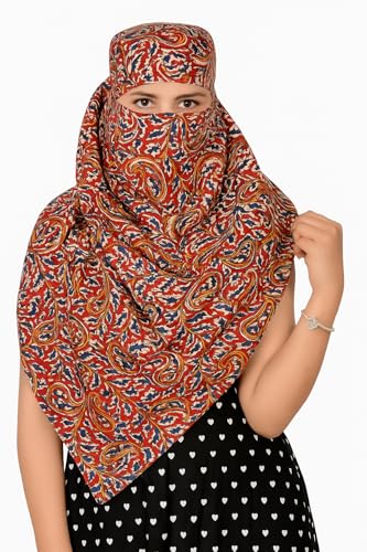 Image of Scarf For Girls 100% Pure Cotton Hand Block Printed Square