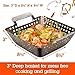 Camerons Barbecue Grilling Wok - Heavy Duty Non-Stick BBQ Grill Basket w Stainless Steel Handles- 3