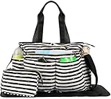 YESLAU Diaper Bag Tote with Changing Pad and Wallet Large Travel Diaper Tote for Mom Star Print 3Pcs