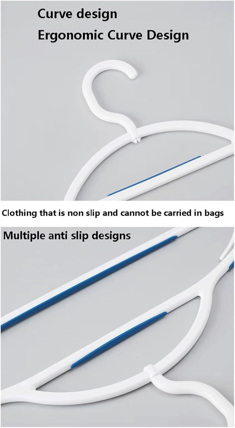 Grucce antiscivolo in plastica resistente, gancio girevole a 360°, ultra sottile, salvaspazio, con ganci multipli per giacche, pantaloni e accessori