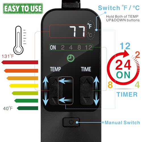 Pymeter PY-23T Reptile Dimming Thermostat With Timer For Reptiles Heat Lamp Heating Pad Seedling Heat Mat Temperature Controller thumb #1
