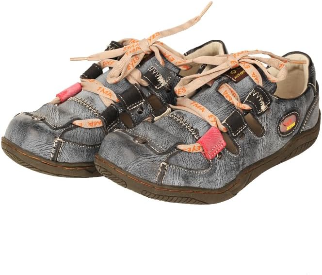 TMA EYES Women's Leather Breathable Plus Size Shoes Casual Pigskin Outdoor Walking Shoes with Insides - Image 2