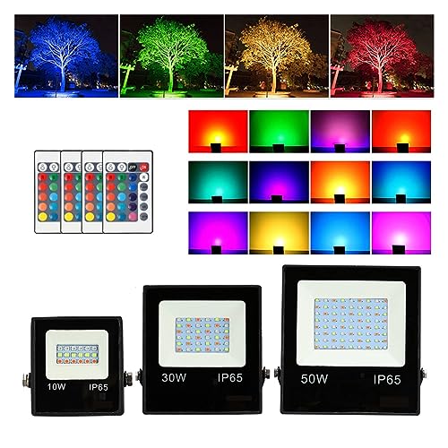 Projecteur LED RGB 30W pour illuminer vos soirées au jardin et créer une ambiance de terrasse unique