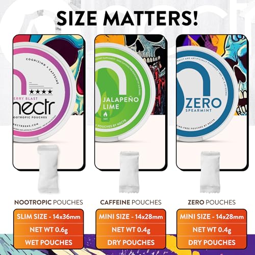 Image of Nectr Energy Nootropic Pouches - Iced Mango Flavored, Caffeine Pouches with Cognizin Citicoline. Sugar-Free Brain Treats. Smooth, Sustained Focus & Energy Supplement - 1 Puck of 16pcs