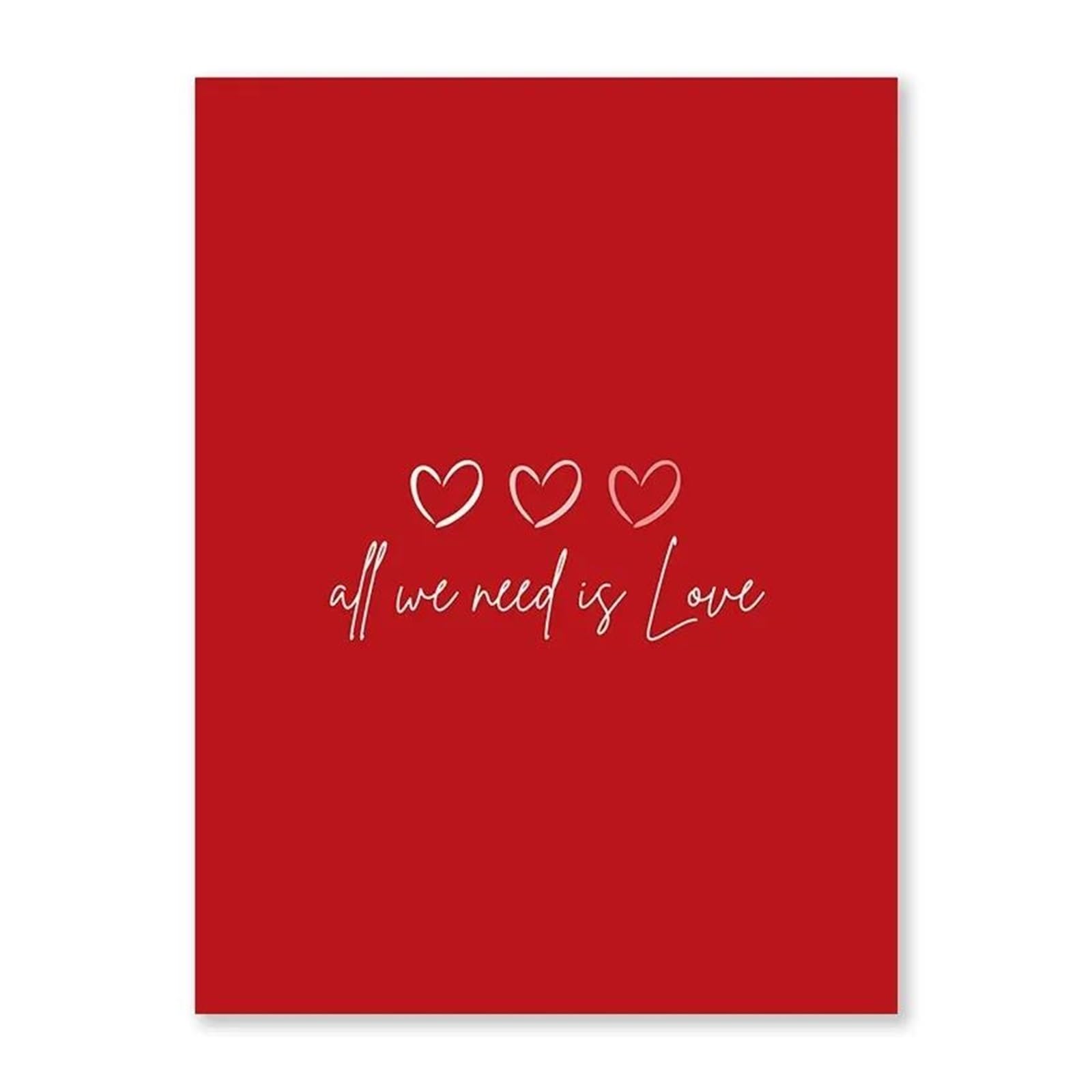 Cuadro sobre lienzo romántico de 20x30cm con diseño vintage de corazón rosa para San Valentín.