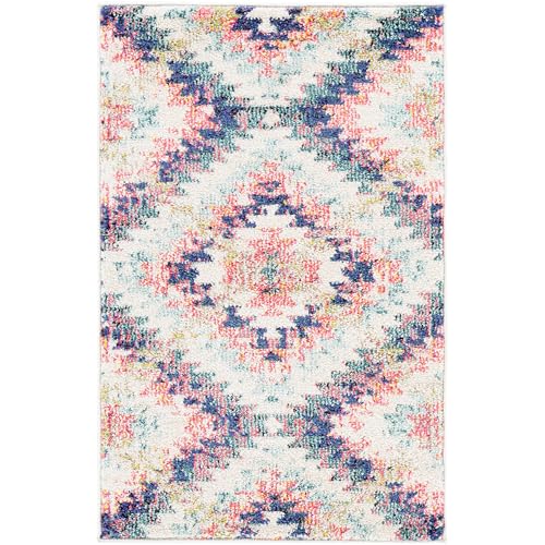 Tapete Livabliss 2x3 pies geométrico boho rosa miniatura 4