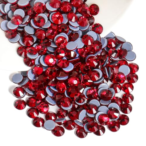 Image of Beadsland Hotfix Rhinestones, 1440pcs Flatback Crystal Rhinestones for Crafts Clothes DIY Decorations, Dark Siam, SS20, 4.6-4.8mm