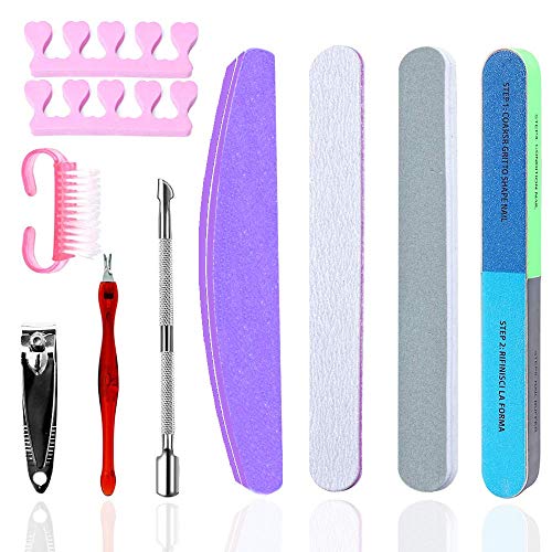 Nail Files and Buffers Double Side Nail Buffer, 10 Pcs Nail File Set Shiny Nail Nail Buffers Blocks