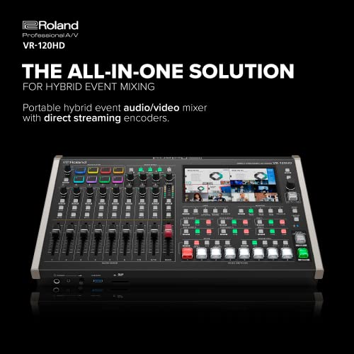 Roland Vr-120Hd Direct Streaming Av Mixer | Professional Portable Single-Operator Hybrid Event Mixer | Deep Automation | Advanced Fx | Ptz Support | Livestream Direct To Twitch, Facebook & More #TOP1