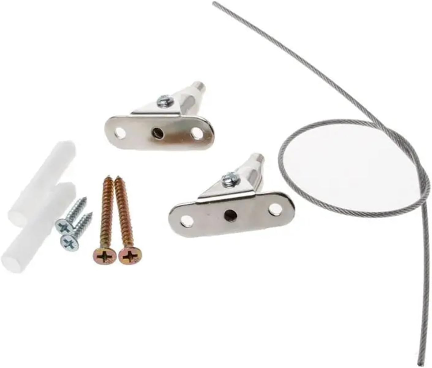 Lawsen Furniture Anchors 10pcs Metal Anti-Tip Furniture Anchor Safe Strap Wall Mounted Secure Kit for Furniture Dresser