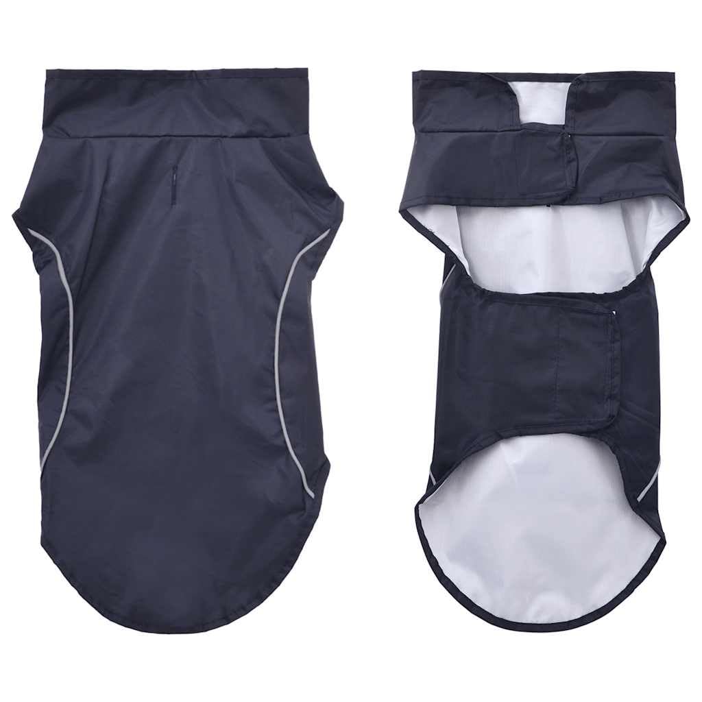 Cappotto impermeabile per cani in poliestere, blu navy, S, con strisce riflettenti, antivento, impermeabile, traspirante, per autunno, inverno, outdoor, gassa, protezione asciutta e calda