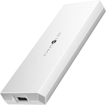 M.2 Enclosure [Tough Guy Quality], Solid Aluminium Alloy Case for B-Key SATA SSD, SETMSPACE Screw Fixed M.2 SSD Enclosure with USB C/A Cable, External M.2 Enclosure for 2230/2242/2260/2280-Silver