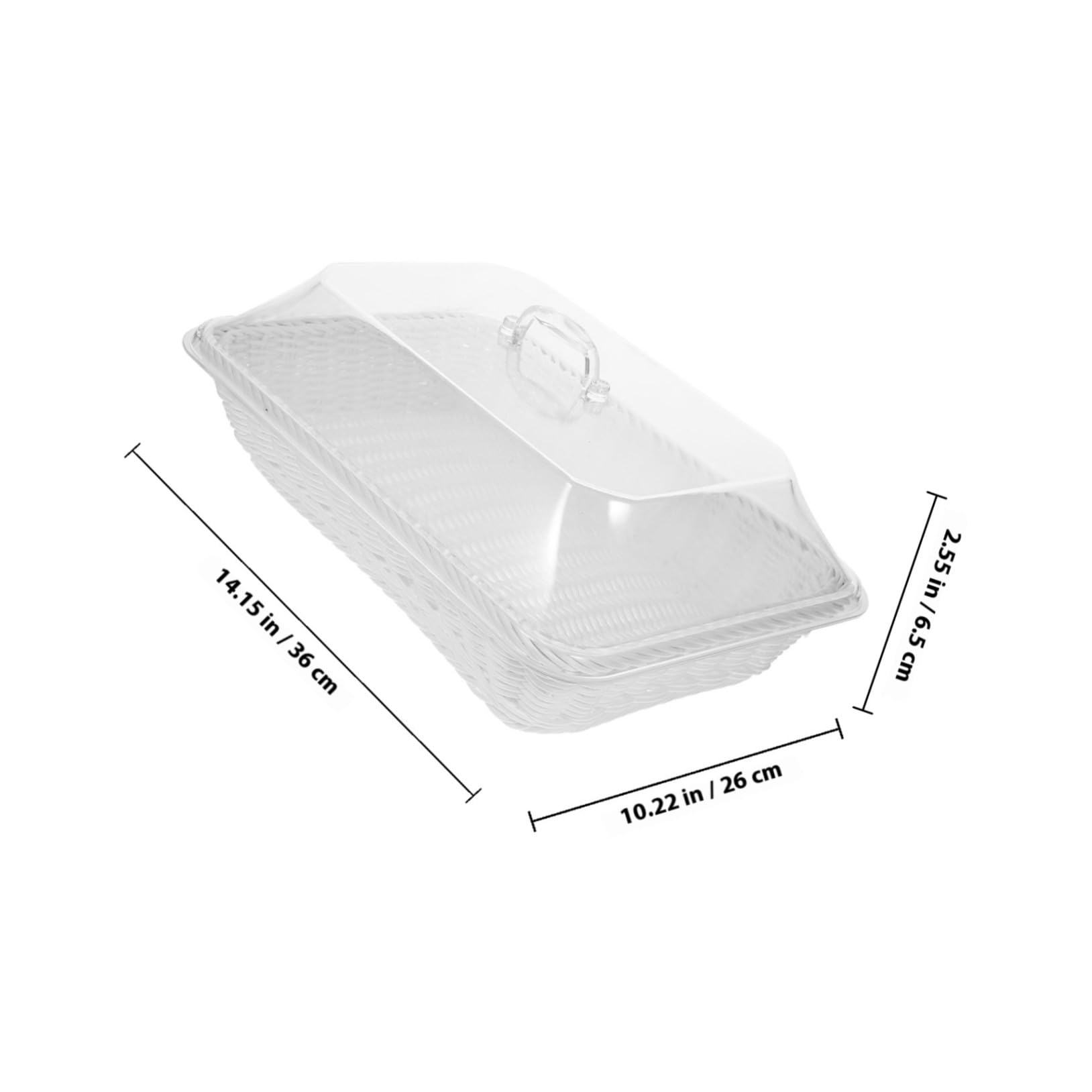 Cesta de Almacenamiento Tejida con Tapa Bandeja Rectangular para Pan Diseño Espacioso y Duradero Color Reutilizable