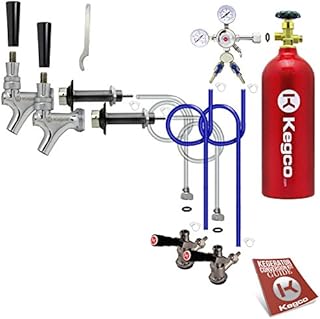 Kegco Standard 2-Tap Door Mount Kegerator Conversion Kit with 5 lb. CO2 Tank
