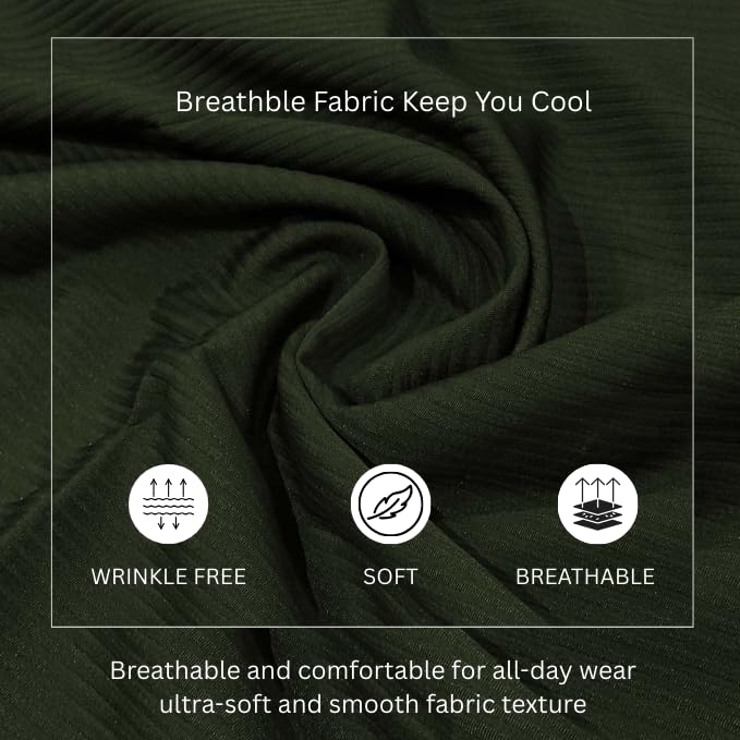 Image of GRECIILOOKS Men's Formal Button Down Shirt - Slim Fit Polycotton Shirt's for Men | Textured Full Sleeve| Business & Meeting Ready (Available in Plus Size)