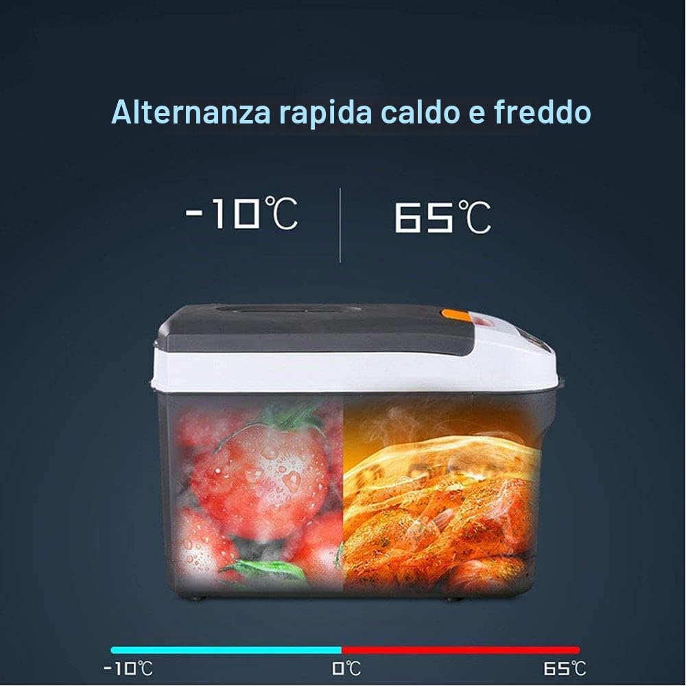 Raffreddatore elettrico per auto, frigorifero termoelettrico portatile 11L/25L/35L con 12V/24V/220V, contenitore refrigerante per compressore elettrico per esterni, campeggio, viaggi, compatto ed