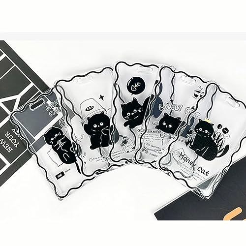 Miniatura 4 de Runrayay Kpop Photocard Holder, Clear Black Cat Acrylic Card Sleeves, Picture Frames, Top Loaders For Cards, Photocard Holder Keychain, Cute Design, Kpop Album - B