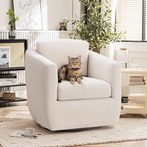 COLAMY 360° Swivel Accent Chair, Fully Assembled...