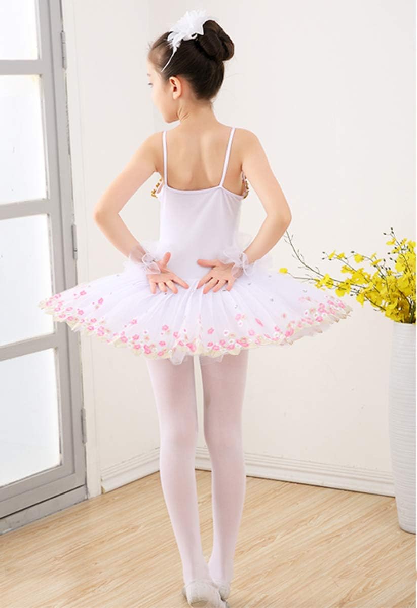 ORIDOOR Girl's Skirted Leotards Ballet Dance Outfit Sparkle Tutu Princess Dress Ballerina Costumes with Arm Band 4-13Y …
