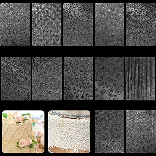 DIKEBAO 12 Hojas de Plantillas Tartas para Imprimir Stencil para Pasteles Plantillas Decoracion...