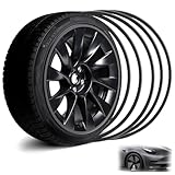 Rim Protector, 22' Wheel Protection Ring, Wheel Rim Protector with Aluminium Alloy Material, Strips for Curb Rash Prevention, Set of 4 Wheel Accessories Suitable for All Kinds of Vehicles