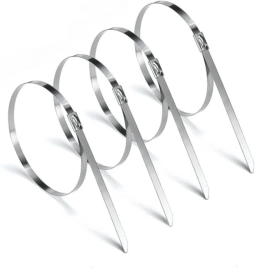 Attache de câble à fermeture éclair en métal inox 500mm lot de colliers de serrage robustes