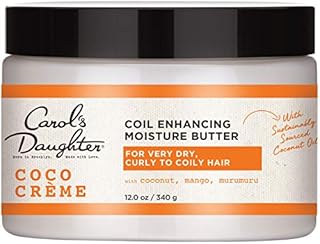 Carol’s Daughter Coco Creme Coil Enhancing Moisture Butter for Very Dry Hair, with Coconut Oil and Mango Butter, Paraben Free and Silicone Free Butter for Curly Hair, 12 oz