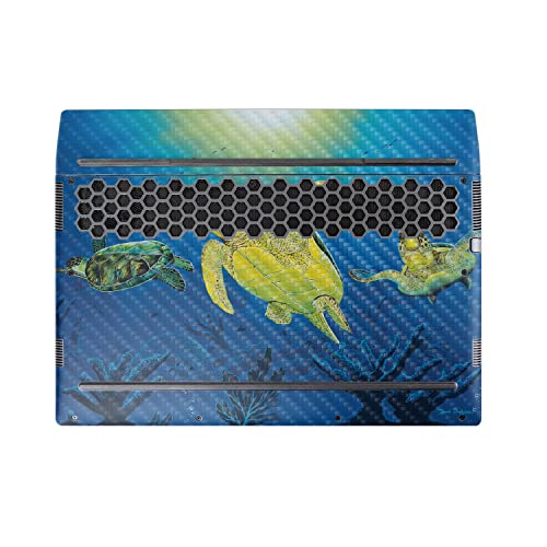 Image of MightySkins Carbon Fiber Skin Compatible With Alienware M17 R5 (2022) Full Wrap Kit - Turtle Dreams | Protective, Durable Textured Carbon Fiber Finish | Easy To Apply & Change Styles | Made in the USA