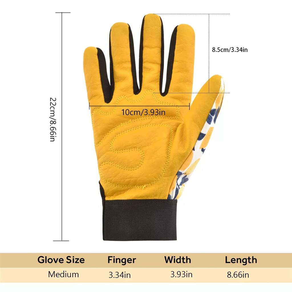Gardening Rose Pruning Gloves Gelbe Damen-Arbeitshandschuhe Pflanzen Verschleißfest (Color : A, Size : One Size) (A One Size)