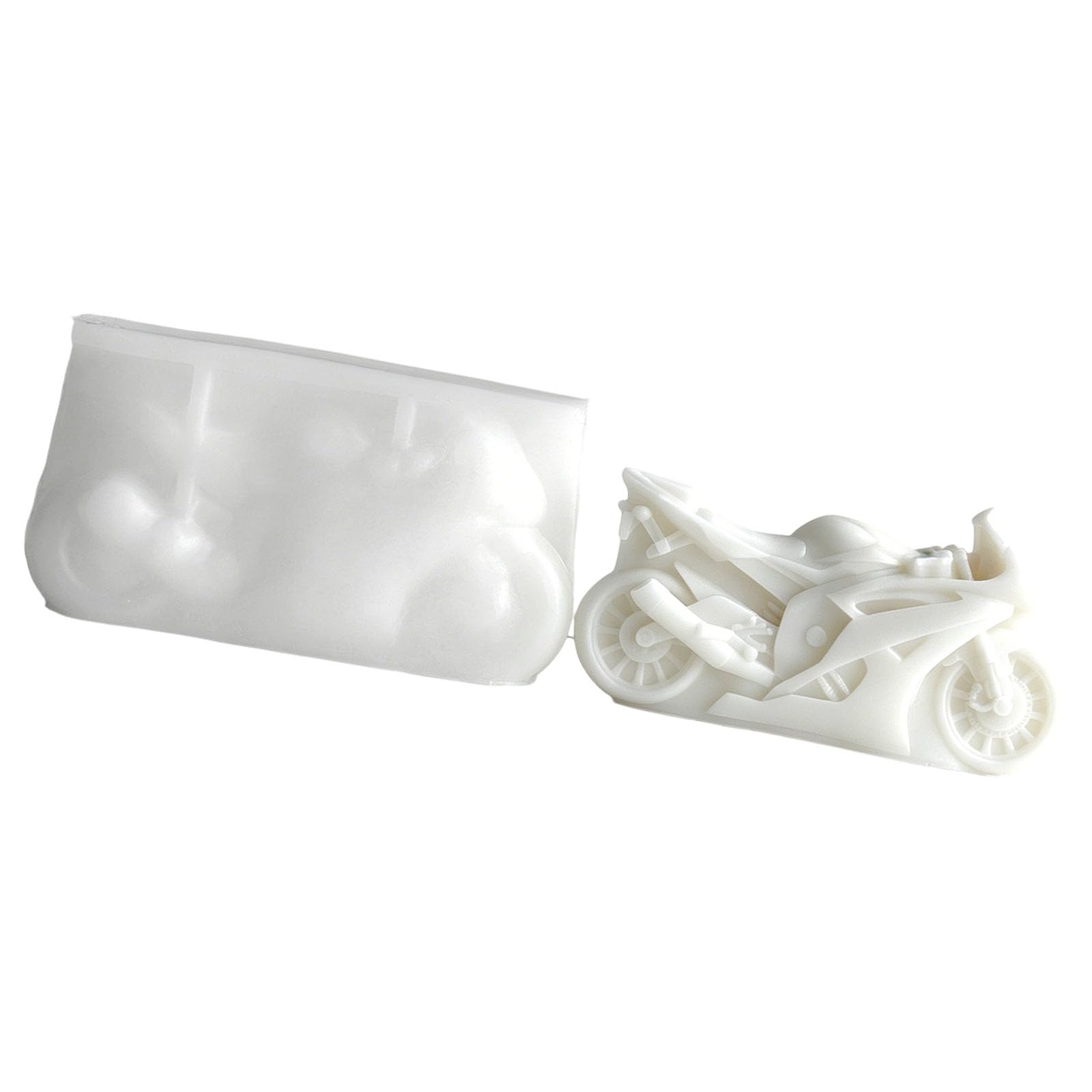 Hsyzygian Motorcycle Shape Silicone Molds for Soap Easy Demolding Multipurpose Silicone for Epoxy Resin Motorcycle Candlewax Cast