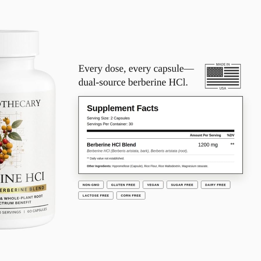 Dear Apothecary Dual Source Berberine Supplement