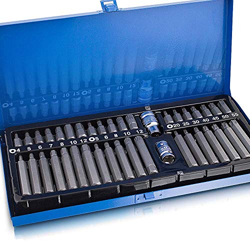 BITUXX® 41 teiliger Bitsatz Vielzahn Torx Innen Inbus Nuss Nüsse Steck Werkzeug Bit Set