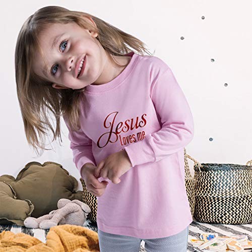 Kids Long Sleeve T Shirt Jesus Loves Me This I Know Christian Jesus God Style A3