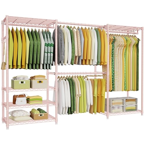 Ulif E1 Heavy Duty Closet Garment Rack, 6 Tiers Expandable Clothing Storage by Ulif - Used condition - US$118.61