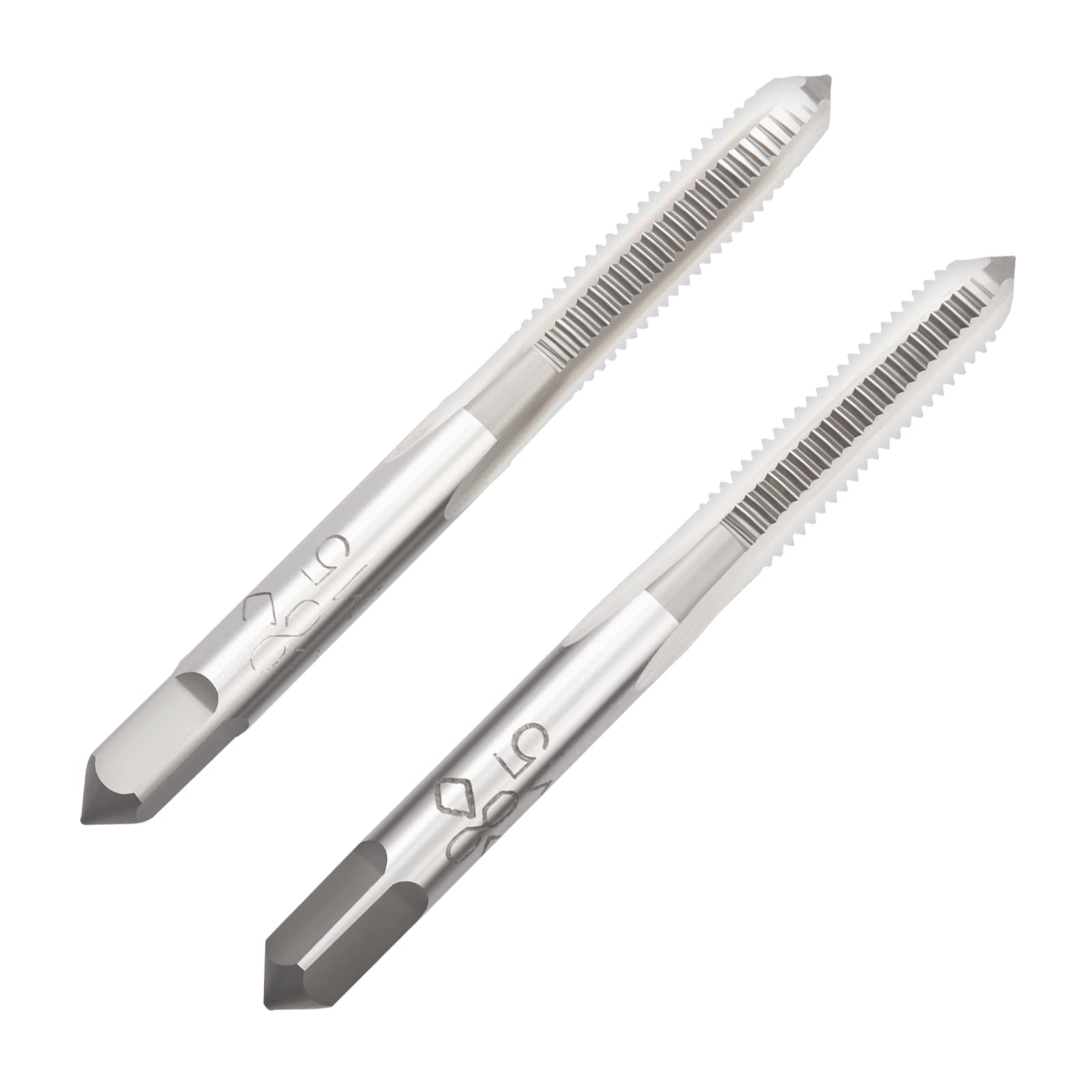 Aceteel M5 X 0.8 Metric Hand Tap, Right Hand M5 X 0.8mm Threading Hand Tap 1Pair