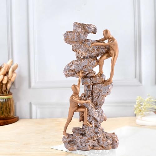 Image of Men Climb on wall Showpiece for Home Decor Showpiece, Atlas Sculpture for Office Table Dcor Multicolour - 13