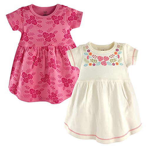 Image of Touched by Nature Baby-Girls Organic Cotton Short-Sleeve and Long-Sleeve Dresses