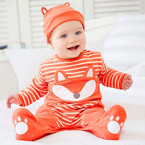 Jimmackey Neonato 3D Volpe Applique Piedini Tutine...