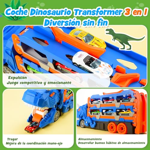 Miniatura 4 de Ikidiki - Camión Dinosaurio De Juguete, Circuito Infantil, 2-6 Años, 150 Cm, Regalo Para Niños