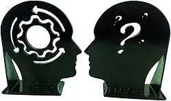 Suporte De Livros Aparadores de Livros Do Conhecimento Pensamento Antes/Depois Aparador de Livros para Estante Aparador de Livros Decorativo Aparador de Livros