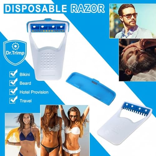Image of Disposable Surgical Manual Skin Razor Blade for Men & Women | Stainless Steel Disposable Body & Face Razor | Sharp Blade for Hair Removal | Travel-Friendly Manual Grooming Razor | Pack of 100