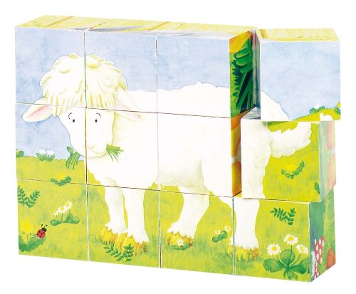 Preisvergleich Produktbild Gollnest & Kiesel Goki 57872 - Würfelpuzzle - Tierkinder