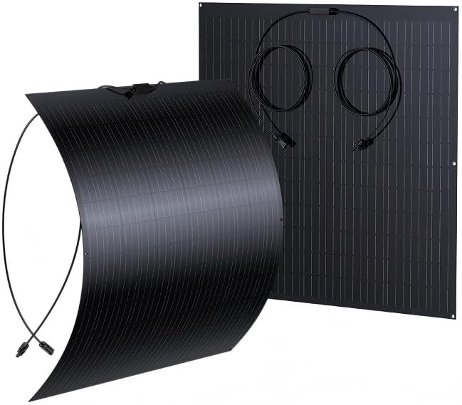 480W Flexibel Solarpanel, 2 x 240W Flexibles Solarmodule, IP67, 23,5% Umwandlung Photovoltaik Panel Balkonkraftwerk Solarzelle Ideal für Wohnmobil Boot Balkon Camper Gartenhaus Dach