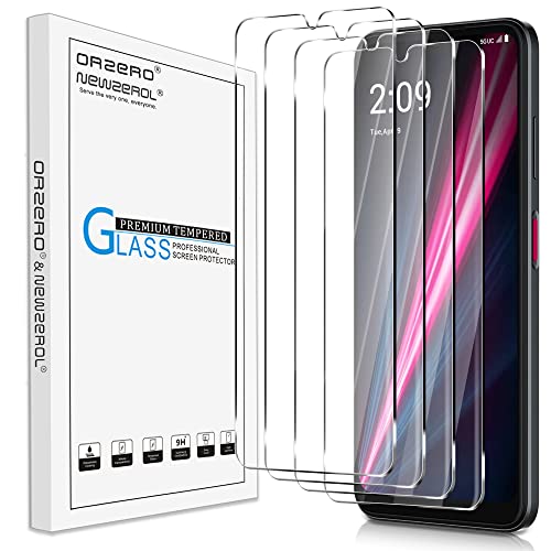 Orzero (4 Pack) Tempered Glass Screen Protector Compatible for T-Mobile REVVL 6x Pro 5G / REVVL 6 Pro 5G 6.82 inch, Protector De Pantalla 2.5D Arc Edges 9H HD Bubble-Free by Orzero - Used condition - US$6.09