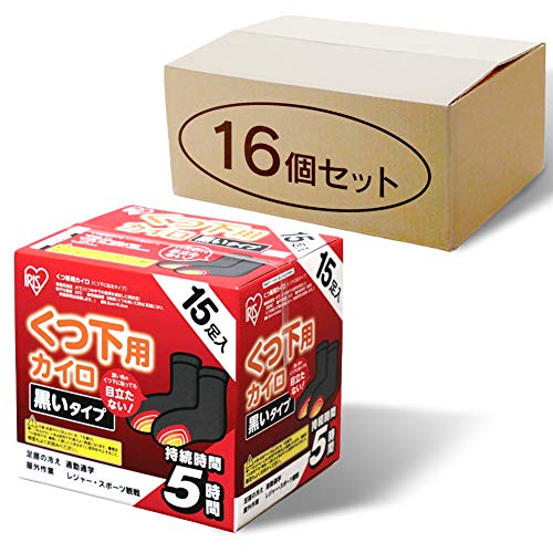【240足入】アイリスオーヤマ(IRIS OHYAMA) 使い捨てカイロ 貼る くつ下用 240枚 ブラック ぽかぽか家族