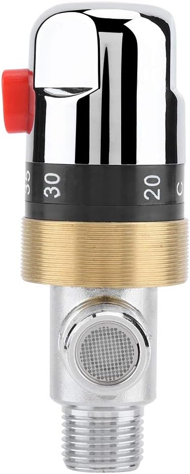 Thermostatic Mixing Valve, Brass Body, Thermostatic Valve, Shower Flow Control Valve, For Shower System, Bathtub